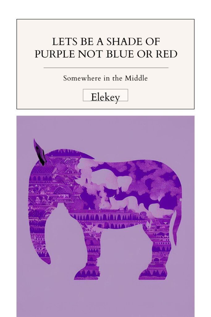 republican democrat donkey elephant red blue purple middle elekey compromise change