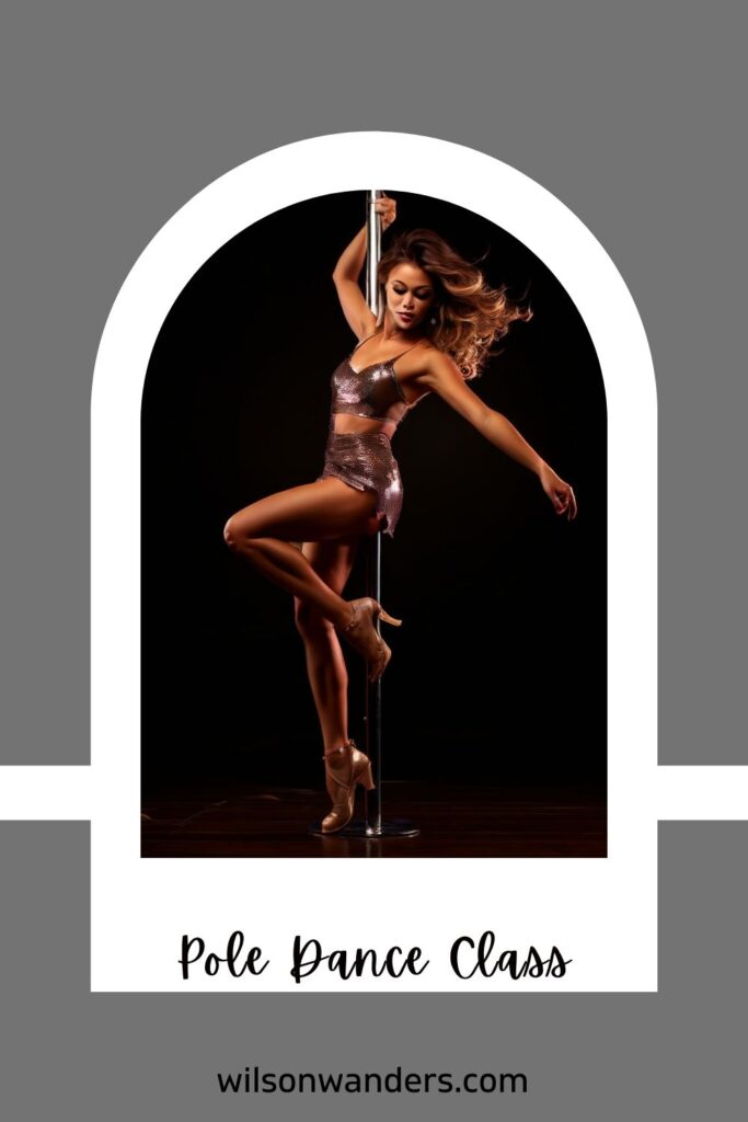 pole dance class sexy workout exercise tone flexibility strength endurance muscle stretching self esteem confidence cardio weight loss climbs pose spins music grip 