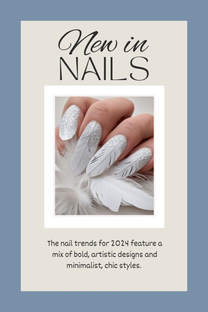 nails bold colors chic designs geometric patterns animal prints mirror chrome silver rose holographic foil neutral nude negative space textured velvet matte 3d french manicure floral leaf earth tones seasonal mismatched skittels patchwork 