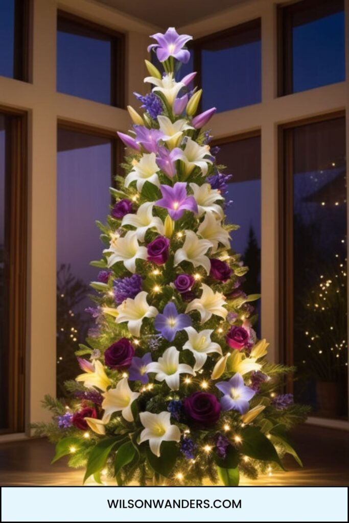 purple christmas decorations tree 