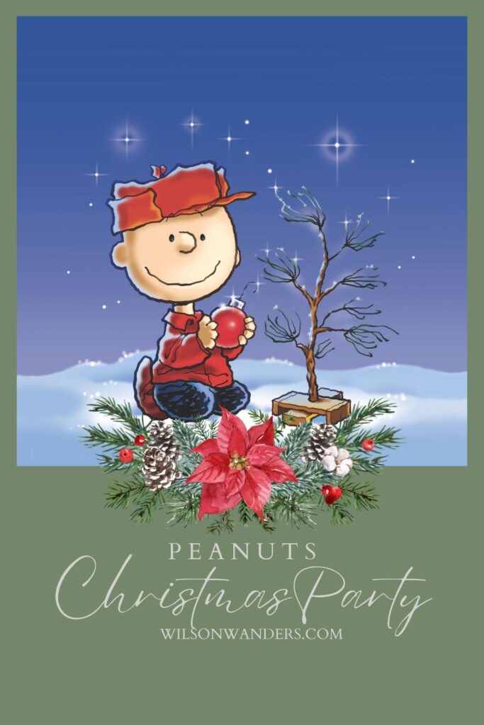 peanuts themed christmas party charlie brown linus lucy snoopy