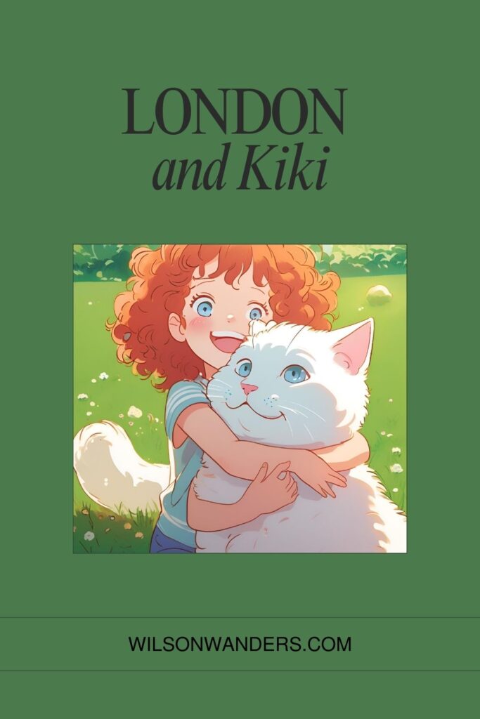 girl with red hair and a white cat