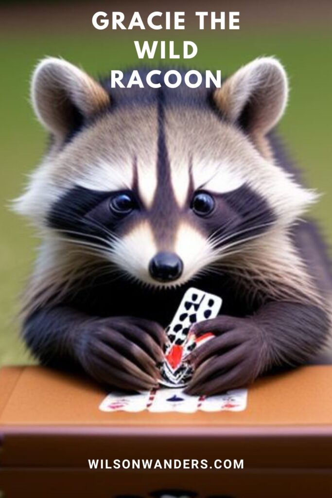 racoon playing cards