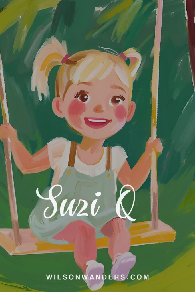 cute little girl on swing