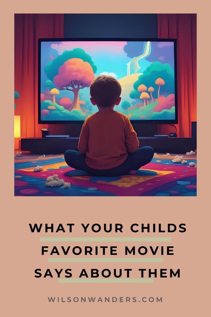 child watching a movie